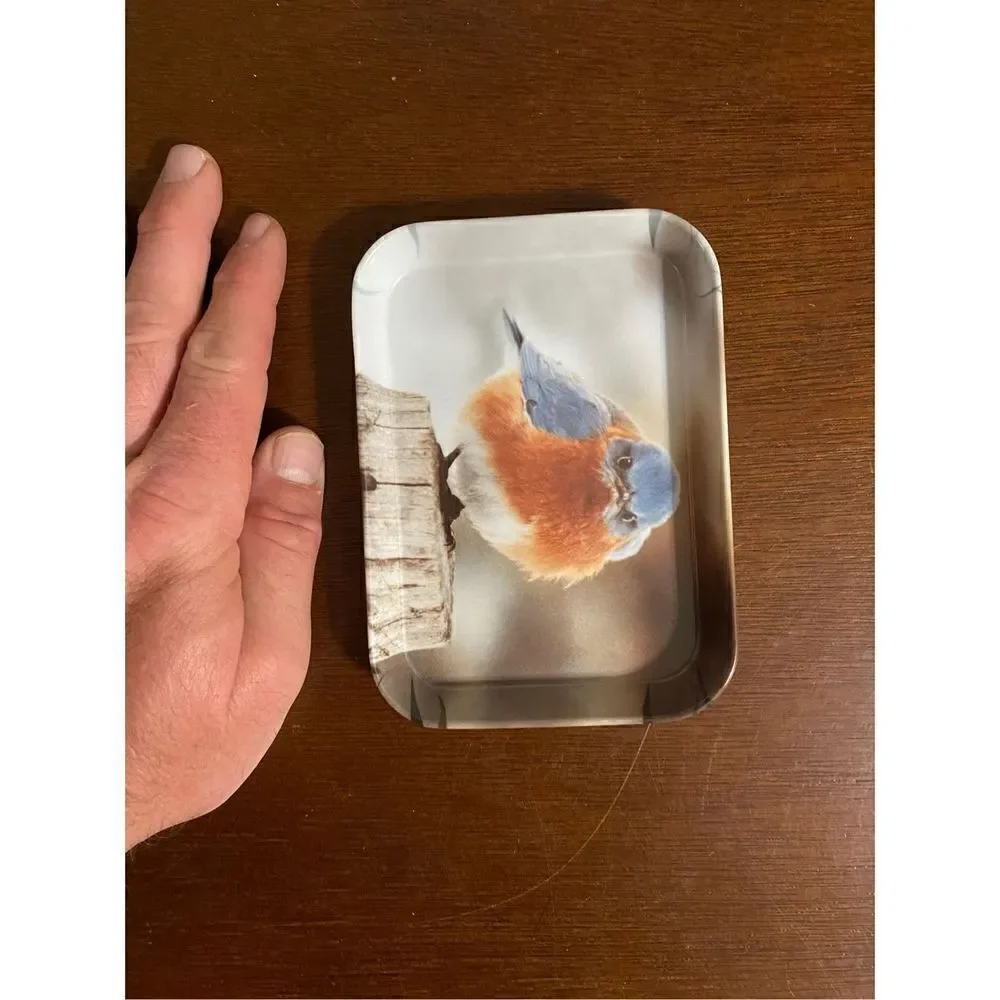 Vintage Eklund’s Ltd 1979 max blue bird vanity tray made in Italy